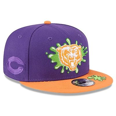Youth New Era Purple/Orange Chicago Bears Nickelodeon Slime 9FIFTY Snapback Hat