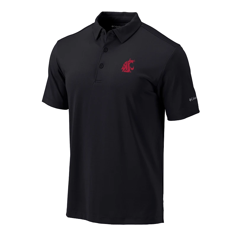 Men's Columbia Black Washington State Cougars Omni-Wick Drive Polo