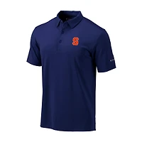 Men's Columbia Navy Syracuse Orange Omni-Wick Drive Polo