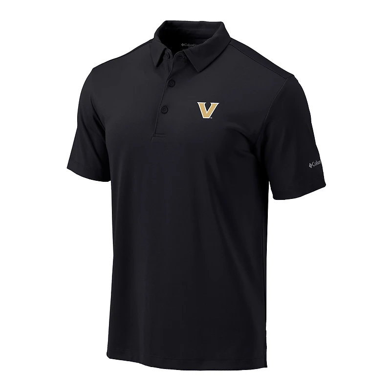 Men's Columbia Black Vanderbilt Commodores Omni-Wick Drive Polo
