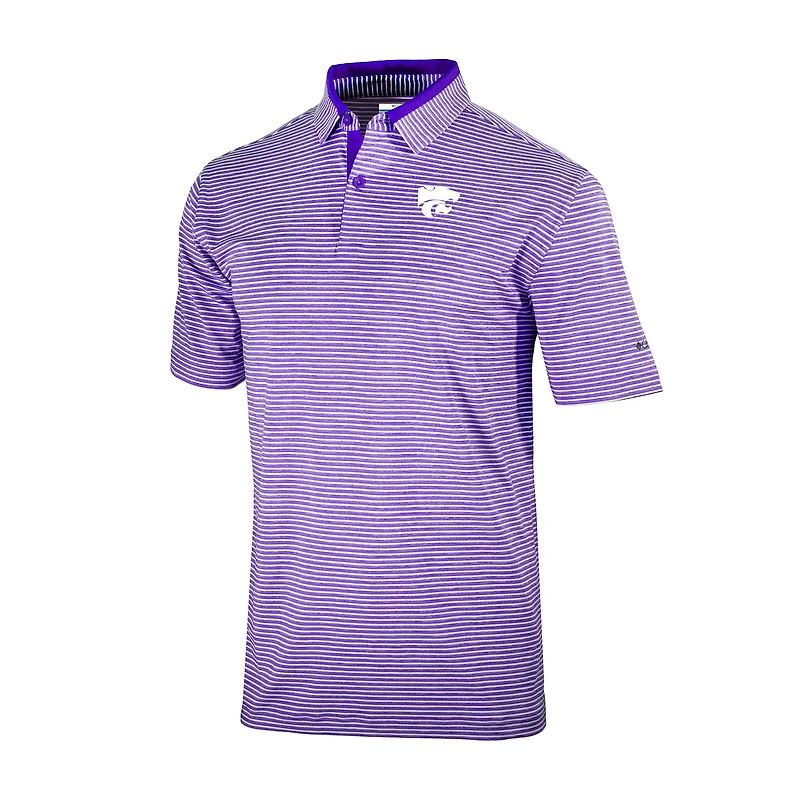 Men's Columbia Purple Kansas State Wildcats Omni-Wick Golden Hills Polo