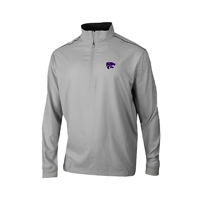 Men's Columbia Gray Kansas State Wildcats Omni-Wick Bogey's Paradise Quarter-Zip Top