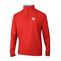 Men's Columbia Red Houston Cougars Omni-Wick Bogey's Paradise Quarter-Zip Top