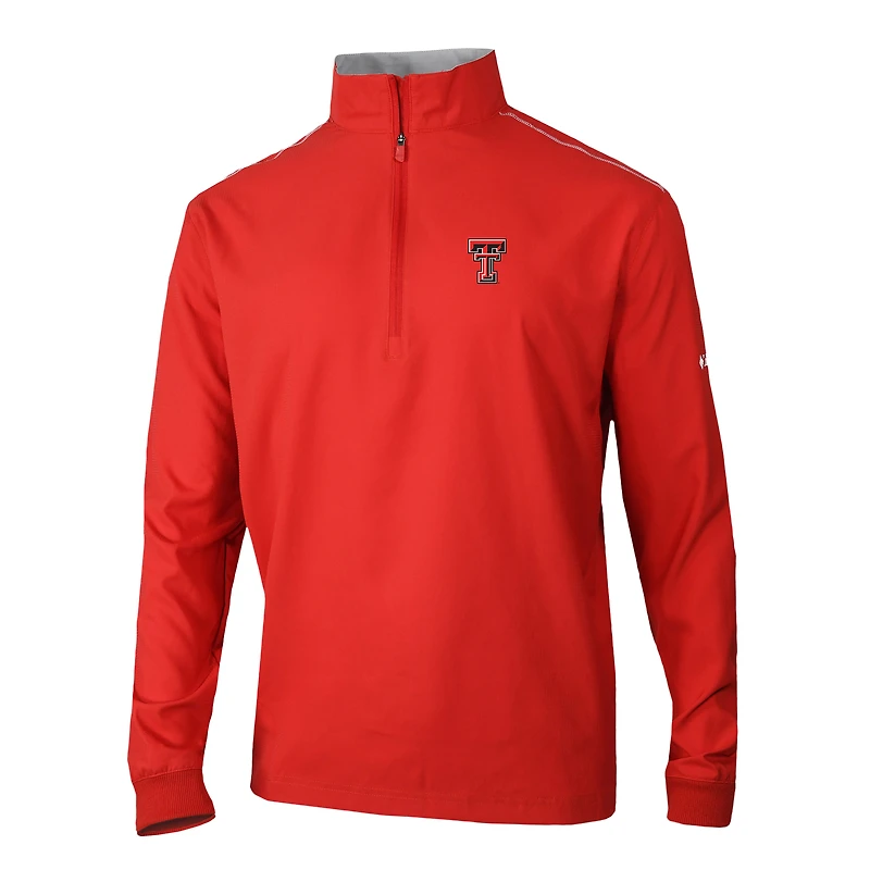 Men's Columbia Red Texas Tech Red Raiders Omni-Wick Bogey's Paradise Quarter-Zip Top