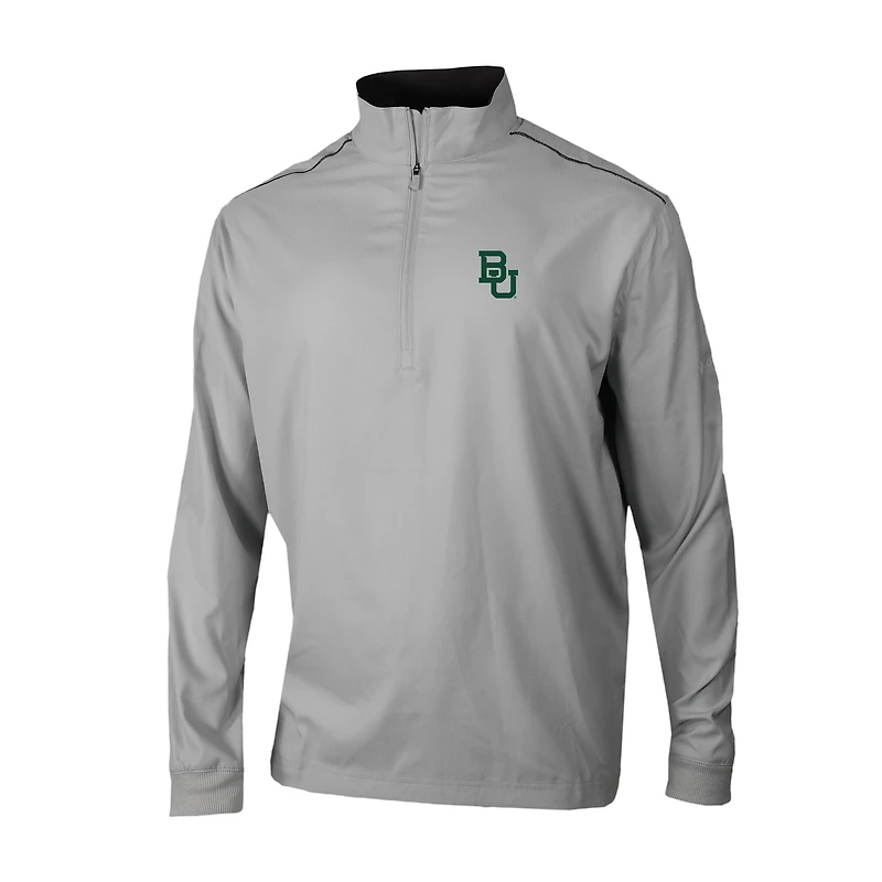 Men's Columbia Gray Baylor Bears Omni-Wick Bogey's Paradise Quarter-Zip Top