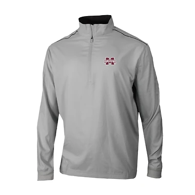 Men's Columbia Gray Mississippi State Bulldogs Omni-Wick Bogey's Paradise Quarter-Zip Top