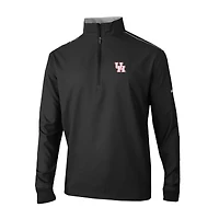 Men's Columbia Black Houston Cougars Omni-Wick Bogey's Paradise Quarter-Zip Top