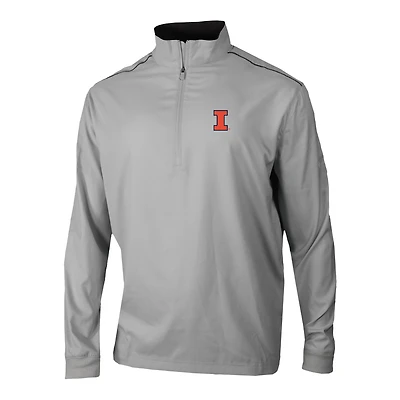 Men's Columbia Gray Illinois Fighting Illini Omni-Wick Bogey's Paradise Quarter-Zip Top
