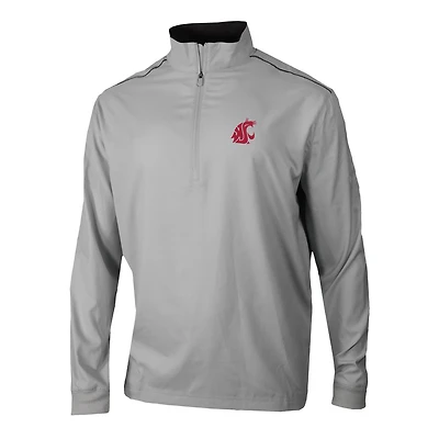 Men's Columbia Gray Washington State Cougars Omni-Wick Bogey's Paradise Quarter-Zip Top