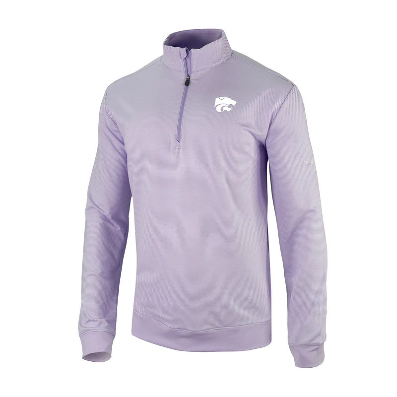 Men's Columbia Purple Kansas State Wildcats Omni-Wick Even Lie Quarter-Zip Top