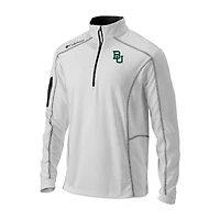 Men's Columbia White Baylor Bears Omni-Wick Shotgun Quarter-Zip Pullover