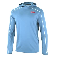 Men's Columbia Powder Blue Ole Miss Rebels Shotgun Long Hoodie T-Shirt