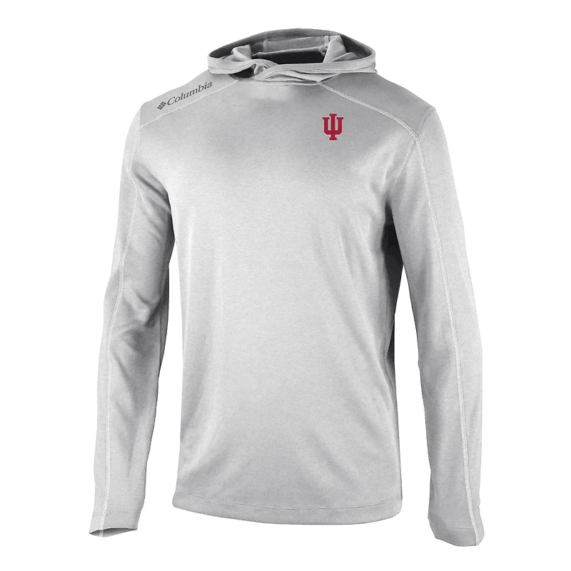 Men's Columbia Gray Indiana Hoosiers Shotgun Long Hoodie T-Shirt