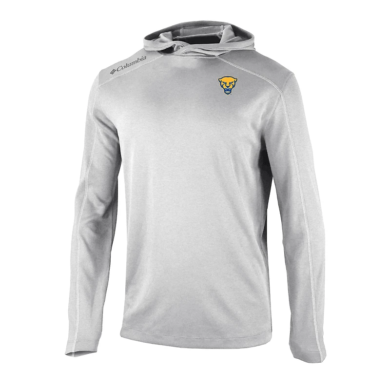 Men's Columbia Gray Pitt Panthers Shotgun Long Hoodie T-Shirt