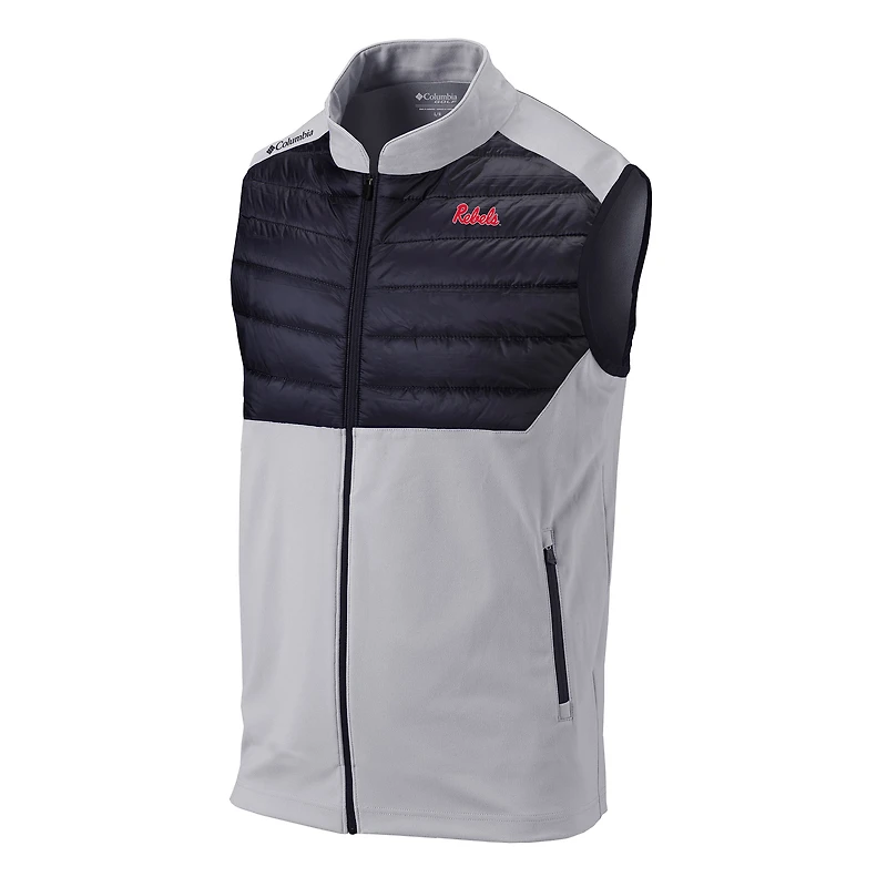 Men's Columbia Gray Ole Miss Rebels Omni-Wick In The Element Full-Zip Vest