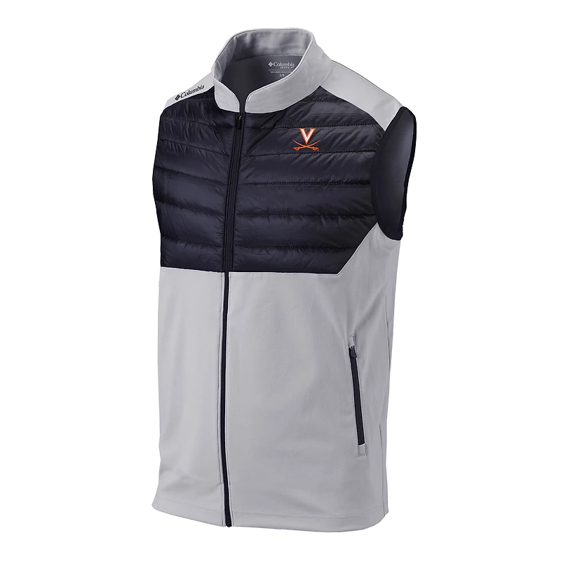 Men's Columbia Gray Virginia Cavaliers Omni-Wick In The Element Full-Zip Vest