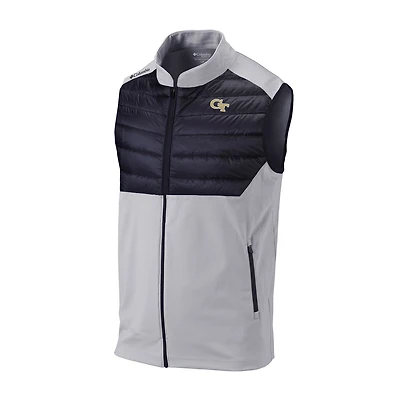 Men's Columbia Gray Georgia Tech Yellow Jackets Omni-Wick In The Element Full-Zip Vest