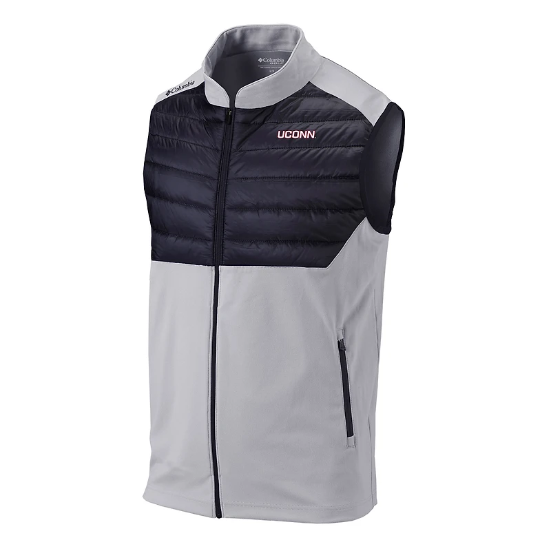 Men's Columbia Gray UConn Huskies Omni-Wick In The Element Full-Zip Vest