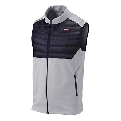 Men's Columbia Gray UConn Huskies Omni-Wick In The Element Full-Zip Vest