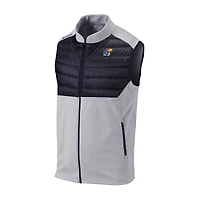 Men's Columbia Gray Kansas Jayhawks Omni-Wick In The Element Full-Zip Vest