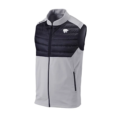 Men's Columbia Gray Kansas State Wildcats Omni-Wick In The Element Full-Zip Vest