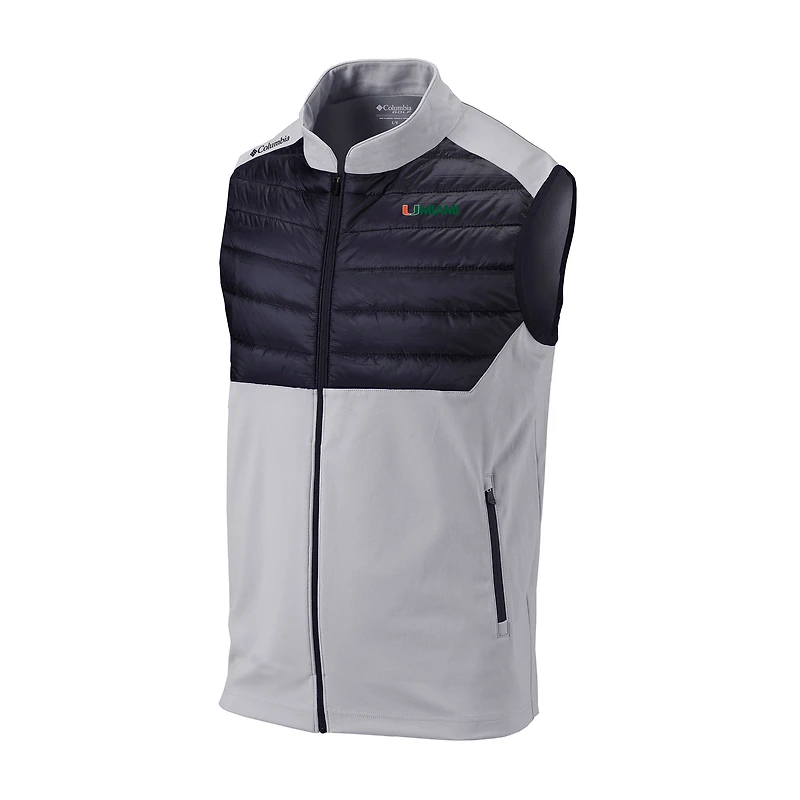 Men's Columbia Gray Miami Hurricanes Omni-Wick In The Element Full-Zip Vest