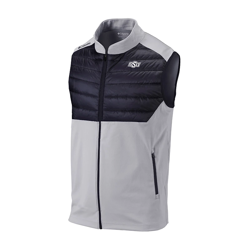 Men's Columbia Gray Oklahoma State Cowboys Omni-Wick The Element Full-Zip Vest