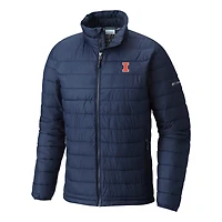 Men's Columbia Navy Illinois Fighting Illini Powder Lite Omni-Heat Reflective Full-Zip Jacket
