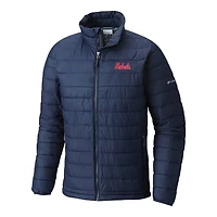 Men's Columbia Navy Ole Miss Rebels Powder Lite Omni-Heat Reflective Full-Zip Jacket