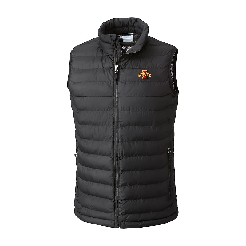 Men's Columbia Black Iowa State Cyclones Powder Lite Omni-Heat Full-Zip Vest