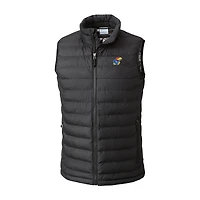 Men's Columbia Black Kansas Jayhawks Powder Lite Omni-Heat Full-Zip Vest