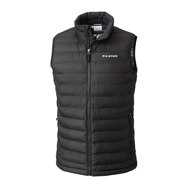Men's Columbia Kansas State Wildcats Powder Lite Omni-Heat Full-Zip Vest