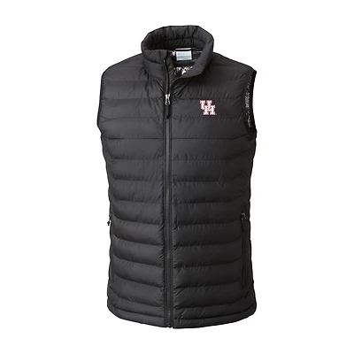 Men's Columbia Black Houston Cougars Powder Lite Omni-Heat Full-Zip Vest