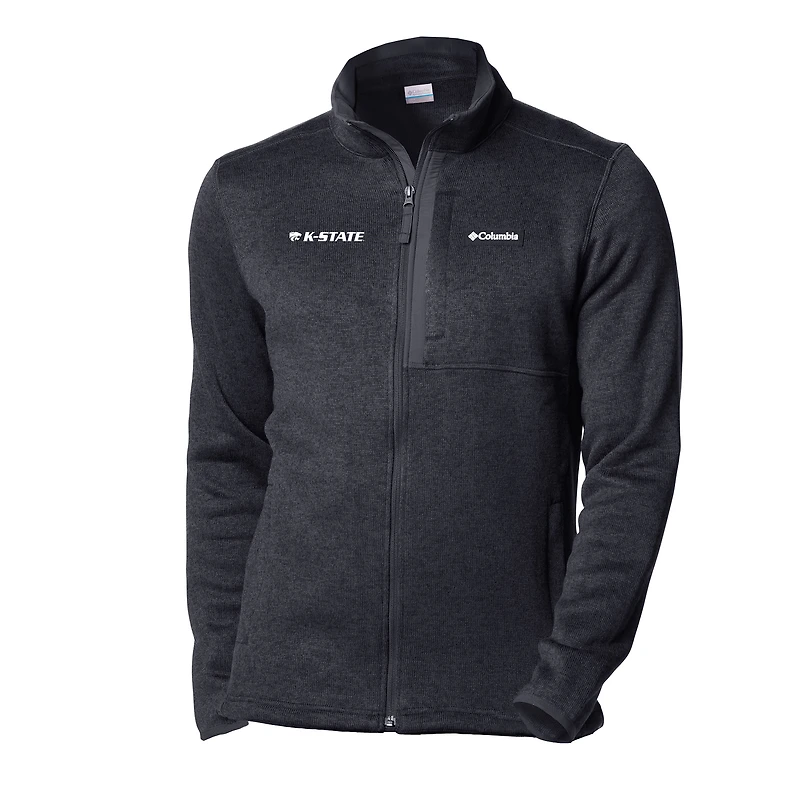 Men's Columbia Black Kansas State Wildcats Sweater Weather Full-Zip Jacket