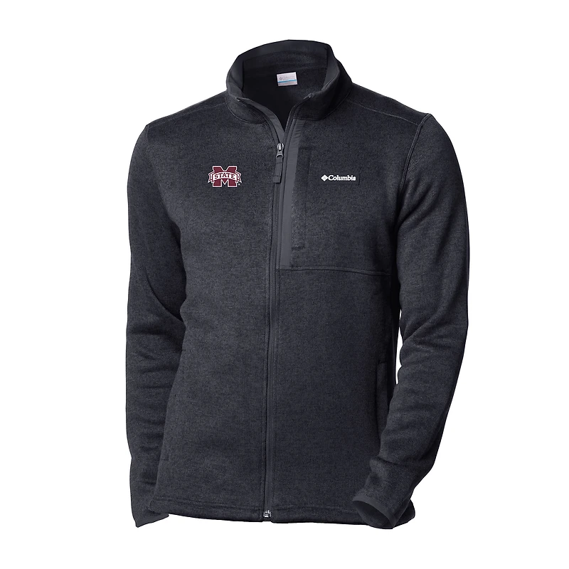 Men's Columbia Black Mississippi State Bulldogs Sweater Weather Full-Zip Jacket
