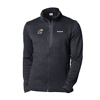 Men's Columbia Black Kansas Jayhawks Sweater Weather Full-Zip Jacket