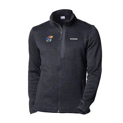 Men's Columbia Black Kansas Jayhawks Sweater Weather Full-Zip Jacket