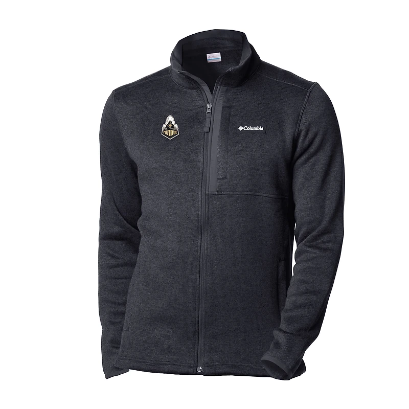 Men's Columbia Black Purdue Boilermakers Sweater Weather Full-Zip Jacket