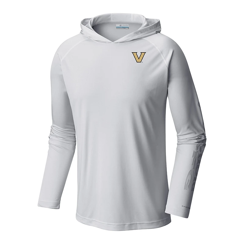 Men's Columbia White Vanderbilt Commodores Terminal Tackle Omni-Shade Lightweight Pullover Hoodie