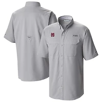 Men's Columbia  Gray Mississippi State Bulldogs Low Drag Offshore Omni-Wick Button-Up Shirt