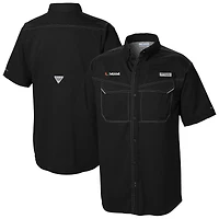 Men's Columbia  Black Miami Hurricanes Low Drag Offshore Omni-Wick Button-Up Shirt