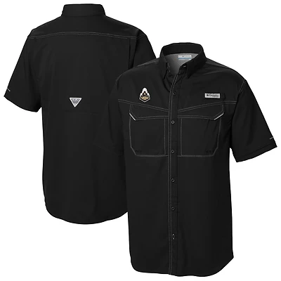 Men's Columbia  Black Purdue Boilermakers Low Drag Offshore Omni-Wick Button-Up Shirt