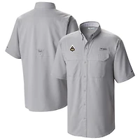 Men's Columbia  Gray Purdue Boilermakers Low Drag Offshore Omni-Wick Button-Up Shirt