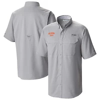 Men's Columbia  Gray Oklahoma State Cowboys Low Drag Offshore Omni-Wick Button-Up Shirt