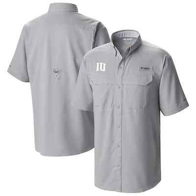 Men's Columbia  Gray Indiana Hoosiers Low Drag Offshore Omni-Wick Button-Up Shirt