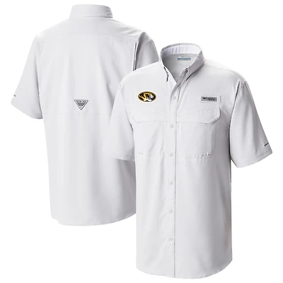 Men's Columbia White Missouri Tigers Low Drag Offshore Omni-Wick Button-Up Shirt