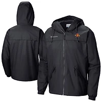 Men's Columbia  Black Iowa State Cyclones Oroville Creek Lined Omni-Tech Full-Zip Jacket