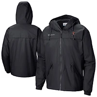 Men's Columbia  Black Texas Tech Red Raiders Oroville Creek Lined Omni-Tech Full-Zip Jacket