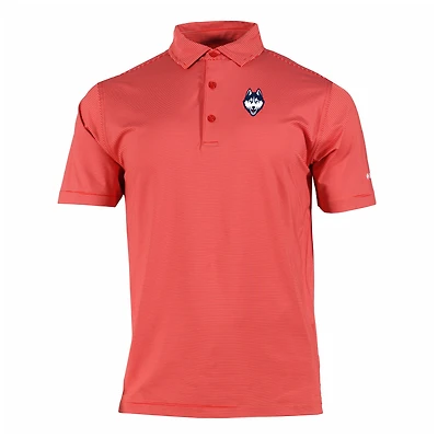 Men's Columbia Red UConn Huskies Double Hit Polo