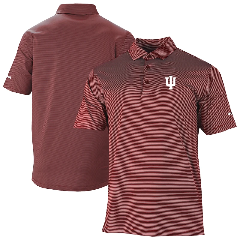 Men's Columbia Crimson Indiana Hoosiers Double Hit Polo